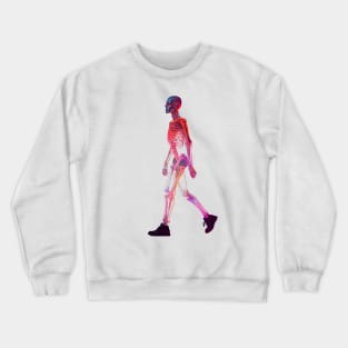 Neon Pink Skeleton Crewneck Sweatshirt